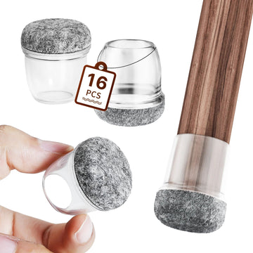 Siliconen - Stoelpootbeschermers - Anti-Slip - Geluiddempend - Vloerbeschermers - Voor Houten Vloeren - 16 Stuks Apsilon