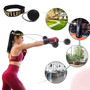 1Pcs MMA Boxing Speed Ball Head-Mounted Pu Punch Sanda Training Hand Eye Reaction Home Sandbag Fitness Equipment Gym Muay Thai Apsilon