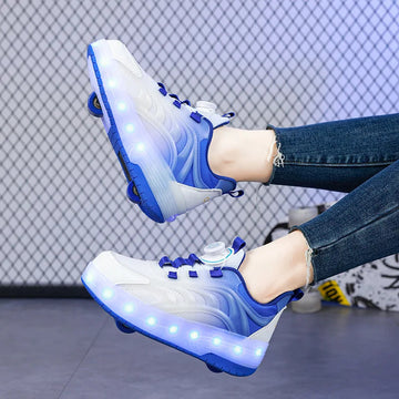LED Roller Serie - Rollerschaatsen - Lichtgevende Wielen - USB Opladen - Skate - Voor Kinderen - Model Pro Apsilon