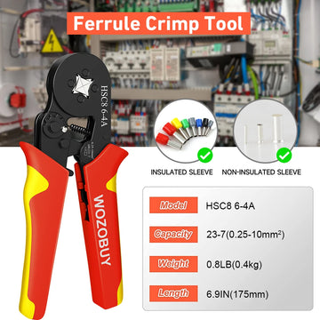 Tubular Terminal Crimper Kit 0.08-16mm² /0.25-10mm² HSC8 6-4/6-6/16-6 Electrical Crimping Pliers Clamp Sets Wire Tips Hand Tools Apsilon