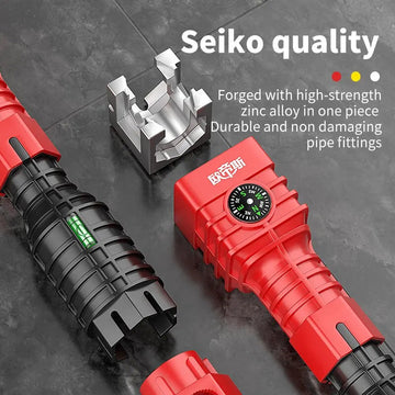 OUDISI - Badkamer en Keuken Kraan Reparatie Tool Set - 18-in-1 - 24-in-1 - Sleutels - Voor Doe-het-zelvers - Model 18-24 Apsilon