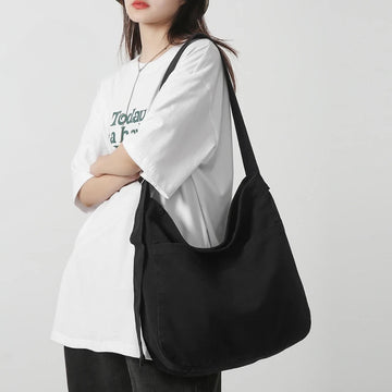 Canvas Serie - Schoudertas - Groot Capaciteit - Solide Kleur - Crossbody - Voor Studenten - Model 2023 Apsilon