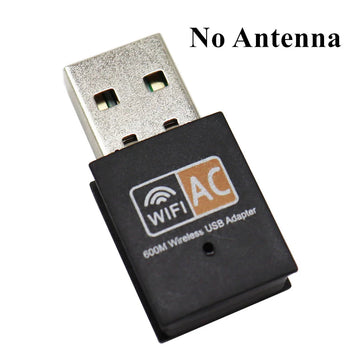Dubbele Band - USB WiFi-Adapter - 2.4GHz 5GHz - 600Mbps Snelheid - Met Antenne - Voor PC Gebruikers - Model 600M Apsilon