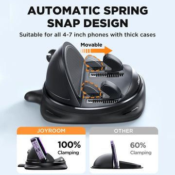 Joyroom - Dashboardhouder - 360° Rotatie - Anti-Slip Siliconen - Universeel - Voor Smartphones - Model Joyroom Apsilon