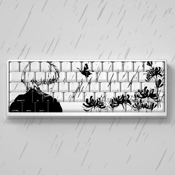 130 Key Tokyo Ghoul Theme Kaneki Ken Keycaps Cool Key Cap PBT Cherry Profile for Cherry MX 61 63 64 68 87 104Mechanical Keyboard Apsilon