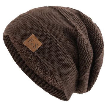 Winter Collectie - Beanie Muts - Slouchy Design - Met Bont Voering - Gebreide - Voor Heren en Dames Apsilon
