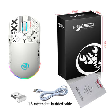 T90 Serie - Draadloze Bluetooth Muis - Opladbaar - Stil Schakelaars - RGB - Voor Gamers - Model T90 Apsilon