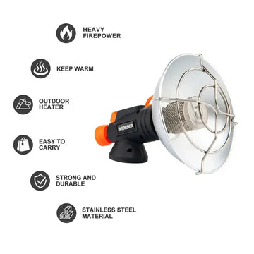 Draagbare Kampeerverwarmer - Snel Opwarmend - Gaslekkagebestendig - Buiten - Voor Kampeerders - Model WS001 Apsilon