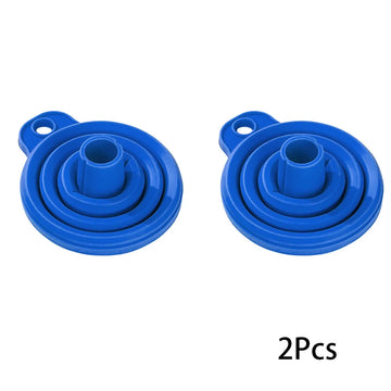 2Pcs Foldable Car Engine Funnel Silicone Liquid Funnel Washer Engine Oil Petrol Change Tools for Motorcycle Car Acesssories Apsilon
