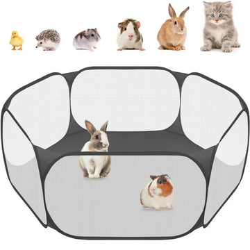 Draagbare Serie - Dierenkooi - Transparant - Vouwbaar - Speelpen - Voor Kleine Huisdieren - Model Standaard Apsilon