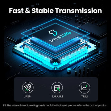 UGREEN M2 SSD Case M.2 NVMe SATA SSD Enclosure Adapter 10Gbps USB 3.2 Gen2 USB C External Enclosure Supports M and B&M Keys Apsilon