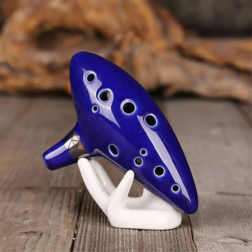 Miwayer - Ocarina - 12-Toons Alto C Systeem - Hoogwaardig Keramisch Materiaal - Muziekinstrument - Voor Muzikanten - Blauw Apsilon
