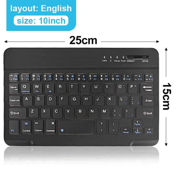 Bluetooth Serie Toetsenbord - Draadloos - Multi-Platform - Compact - Voor iPad Gebruikers - Model 7/10 Inch Apsilon