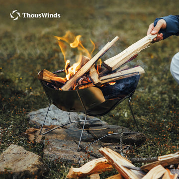ThousWinds Hanablaze Ultralight Outdoor Foldable Stove Camping Quick-install Wood Stove Fire Pit for Trekking Heating Cooking Apsilon