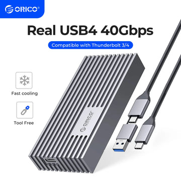 ORICO NVMe M.2 SSD Enclosure USB4 40Gbps PCIe3.0x4 20Gbps 10Gbps M.2 External Case Compatible with Thunderbolt 3/4 USB3.2/3.1 Apsilon