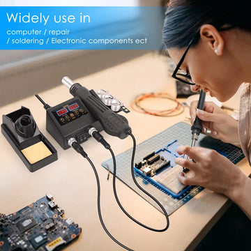 Bromose 8898 2 in 1 Soldering Station Digital Display Hot Air Gun Welding Rework For Cell-Phone BGA SMD PCB IC Repair Solder Iron Tools Apsilon