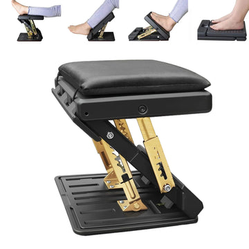 Adjustable Footrest Car Seat Leg Support with 4-level Adjustment & Removable Pad Foldable for Car Home Office Stool Chairs Apsilon