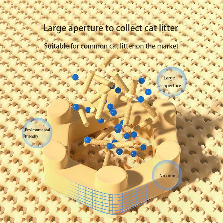 Cat Litter Mat Anti-carry-out Filter Anti-splash Dirty Basin Pet Double-layer Anti-urine Toilet Mat Easy to Clean and Non-slip