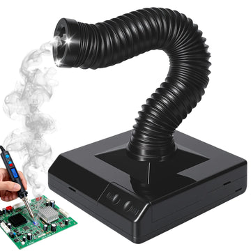 60W Soldering Iron Fume Extractor with LED Light ESD Carbon Filter Sponge Smoking Instrument for Electronic Component Repair Apsilon