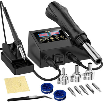 8898 2 in 1 Soldering Station Digital Display Hot Air Gun Welding Rework For Cell-Phone BGA SMD PCB IC Repair Solder Iron Tools Apsilon