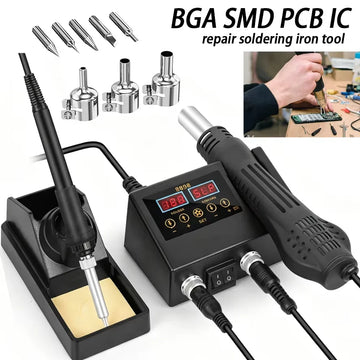 Bromose 8898 2 in 1 Soldering Station Digital Display Hot Air Gun Welding Rework For Cell-Phone BGA SMD PCB IC Repair Solder Iron Tools Apsilon