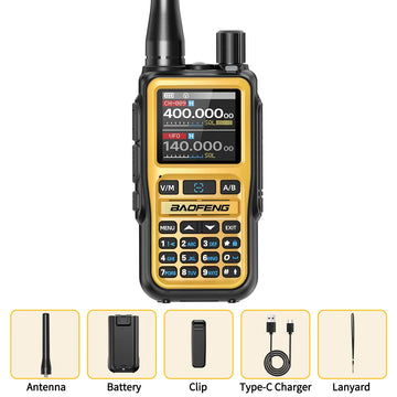 BAOFENG UV-5R Mini Walkie Talkie Multi Band Bluetooth Programming Wireless Copy Frequency 999CH Type-C Long Range Two Way Radio Apsilon