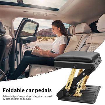 Adjustable Footrest Car Seat Leg Support with 4-level Adjustment & Removable Pad Foldable for Car Home Office Stool Chairs Apsilon