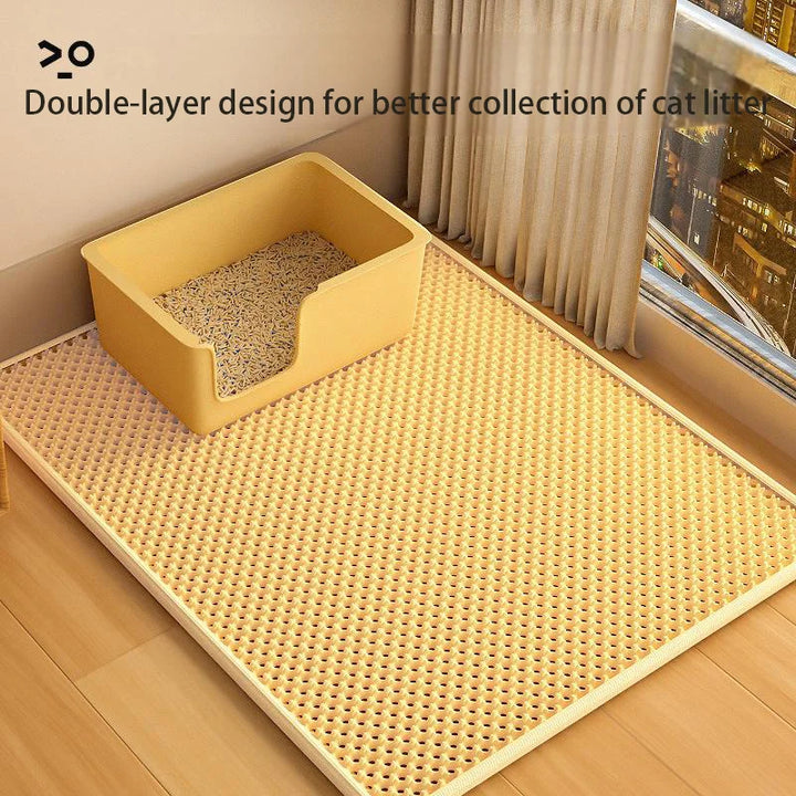 Cat Litter Mat Anti-carry-out Filter Anti-splash Dirty Basin Pet Double-layer Anti-urine Toilet Mat Easy to Clean and Non-slip
