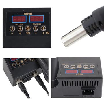 Bromose 8898 2 in 1 Soldering Station Digital Display Hot Air Gun Welding Rework For Cell-Phone BGA SMD PCB IC Repair Solder Iron Tools Apsilon