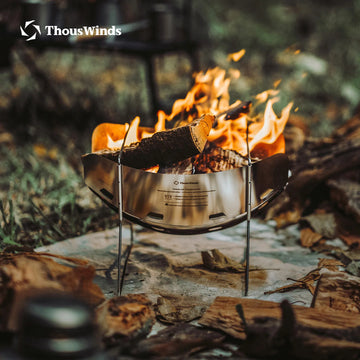 ThousWinds Hanablaze Ultralight Outdoor Foldable Stove Camping Quick-install Wood Stove Fire Pit for Trekking Heating Cooking Apsilon