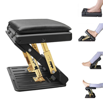Adjustable Footrest Car Seat Leg Support with 4-level Adjustment & Removable Pad Foldable for Car Home Office Stool Chairs Apsilon