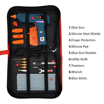 Hot Glue Gun Tool Kit Temperature Adjustment 150W Silicone Gun, Use 11mm Glue Sticks DIY Pure Copper Nozzle, Bag Sold Separately Apsilon
