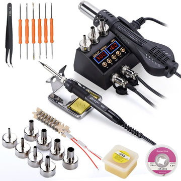 JCD 8898 Soldering Station 750W 2 in 1 Soldering Iron Hot Air Gun Rework Welding Station For Phone BGA SMD Welding Repair Tools Apsilon