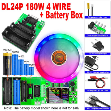 150W/180W Electronic Lithium Load 12V Vehicle Battery Test Capacity Monitor Discharge Power Supply Checker + Tester BOX Apsilon