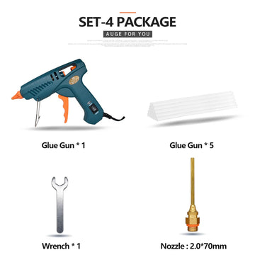 Hot Melt Glue Gun Single， Packing SET-8 15 IN 1 Tool KIT Silicone Gun 50W/OFF/150W Switch Use 11mm Glue Stick Pure Copper Nozzle Apsilon