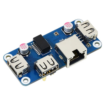 Raspberry Pi Zero 2 W Ethernet / USB HUB HAT (B) for Raspberry Pi Series 1 x RJ45 3 x USB 2.0 Interface for Raspberry Pi Zero Apsilon