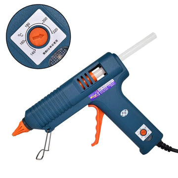 Hot Glue Gun Tool Kit Temperature Adjustment 150W Silicone Gun, Use 11mm Glue Sticks DIY Pure Copper Nozzle, Bag Sold Separately Apsilon