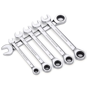 Key Ratchet Wrench Set 72 Tooth Gear Ring Torque Socket Wrench Set Metric Combination Ratchet Spanners Set Car Repair Tools Apsilon