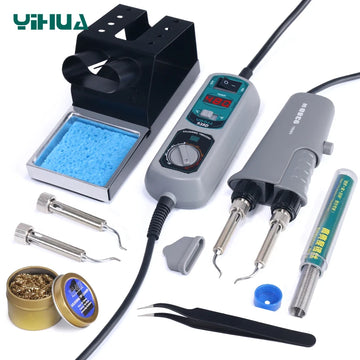 YIHUA 938D Portable Tweezers Soldering Station 110V 220V Soldering Iron Station Chip Desoldering Kit Set SMD Welding Equipment Apsilon