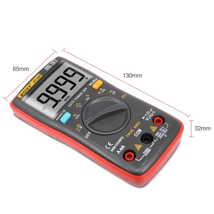 ZOYI ZT109/111 Digital Multimeter Transistor Tester Capacitor True-RMS Tester Automotive Electrical Capacitance Meter Temp Diode Apsilon