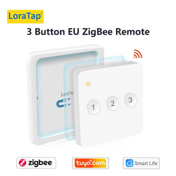 LoraTap ZigBee 3.0 Wireless 14 EU US Push Button Remote Tuya Scene Automation Control Switch Smart Life App Hub Need Apsilon