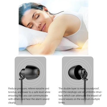 ASMR Earphone Hifi Headset Noise-Cancel Sleeping Earbud Soft Silicone Headset TPE Wire No Ear Pressure Earbuds For Xiaomi Huawei Apsilon