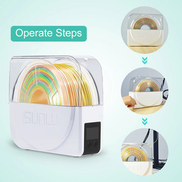 SUNLU Filament Dryer S1 Plus Built-in Circulation Fan Filament Dryer Box Storage Box for 3D Printer Filament 1.75/2.85/3.00mm Apsilon