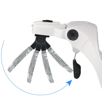 Magnifying Glasses Reading Illuminated Magnifier 1.0X 1.5X 2.0X 2.5X 3.5X 2 Lights Adjustable Head Illuminated Loupe Magnifier Apsilon