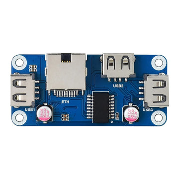 Raspberry Pi Zero 2 W Ethernet / USB HUB HAT (B) for Raspberry Pi Series 1 x RJ45 3 x USB 2.0 Interface for Raspberry Pi Zero Apsilon