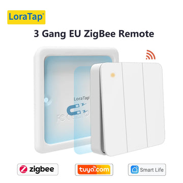 LoraTap ZigBee 3.0 Wireless 14 EU US Push Button Remote Tuya Scene Automation Control Switch Smart Life App Hub Need Apsilon
