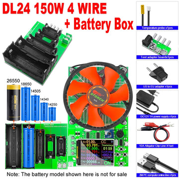 150W/180W Electronic Lithium Load 12V Vehicle Battery Test Capacity Monitor Discharge Power Supply Checker + Tester BOX Apsilon