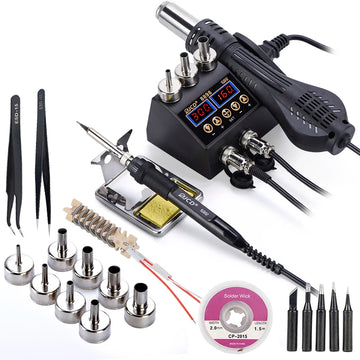 JCD 8898 Soldering Station 750W 2 in 1 Soldering Iron Hot Air Gun Rework Welding Station For Phone BGA SMD Welding Repair Tools Apsilon