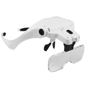 Magnifying Glasses Reading Illuminated Magnifier 1.0X 1.5X 2.0X 2.5X 3.5X 2 Lights Adjustable Head Illuminated Loupe Magnifier Apsilon