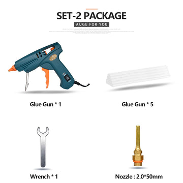 Hot Melt Glue Gun Single， Packing SET-8 15 IN 1 Tool KIT Silicone Gun 50W/OFF/150W Switch Use 11mm Glue Stick Pure Copper Nozzle Apsilon